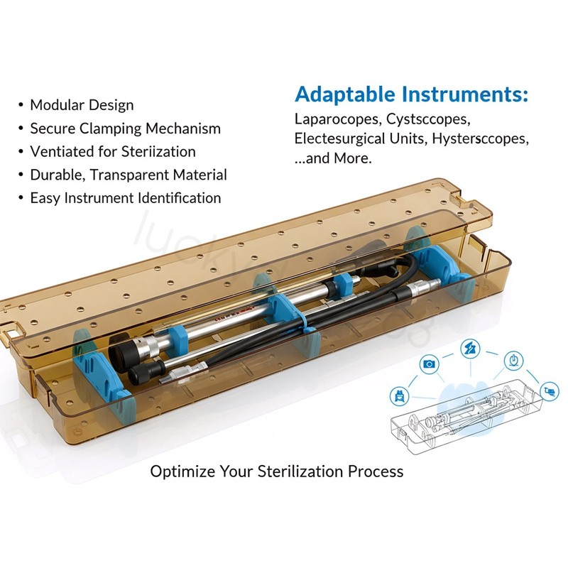 Sterilization tray disinfection case autoclavable box for surgery instrument