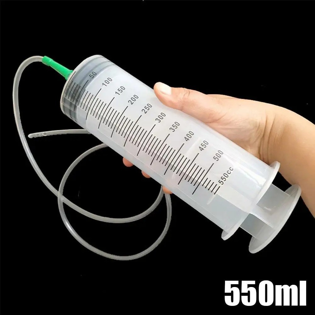 100ml/550ml Large Capacity Syringe Reusable Pump Measuring With 1m Tube