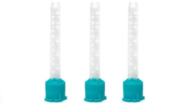 Dental Impression Mixing Tips for Heavy Body – 48 pcs, Teal – 6.5 mm 1:1 Ratio