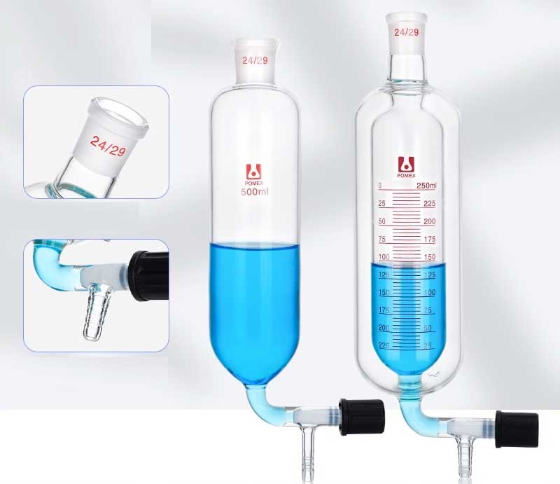 100ml-500ml Double-Layer Distillation Receiving Bottle Glass with Piston