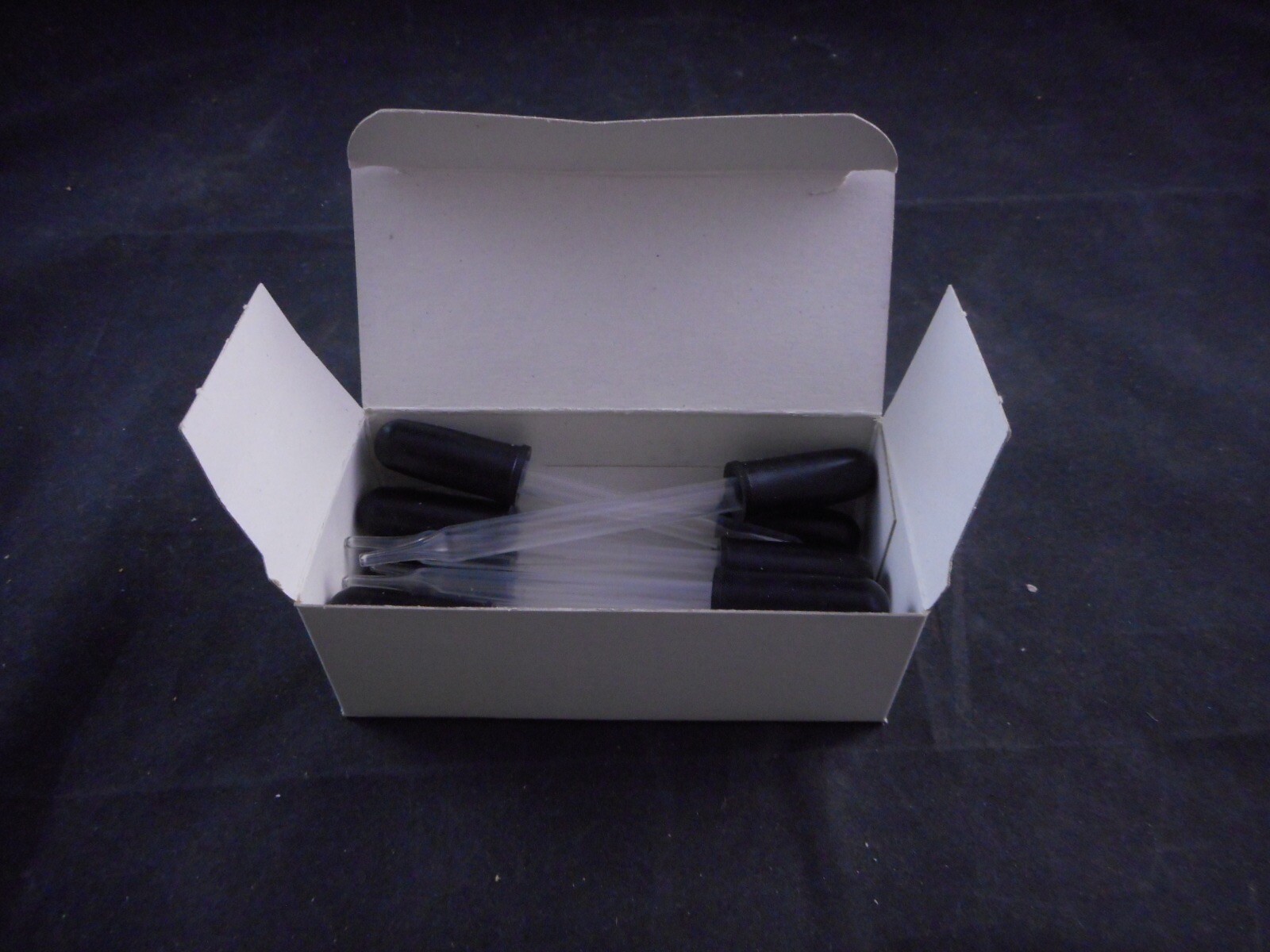Laboratory Glass 1mL Reusable Medicine Dropper Rubber Bulb Straight Tip 12/PACK
