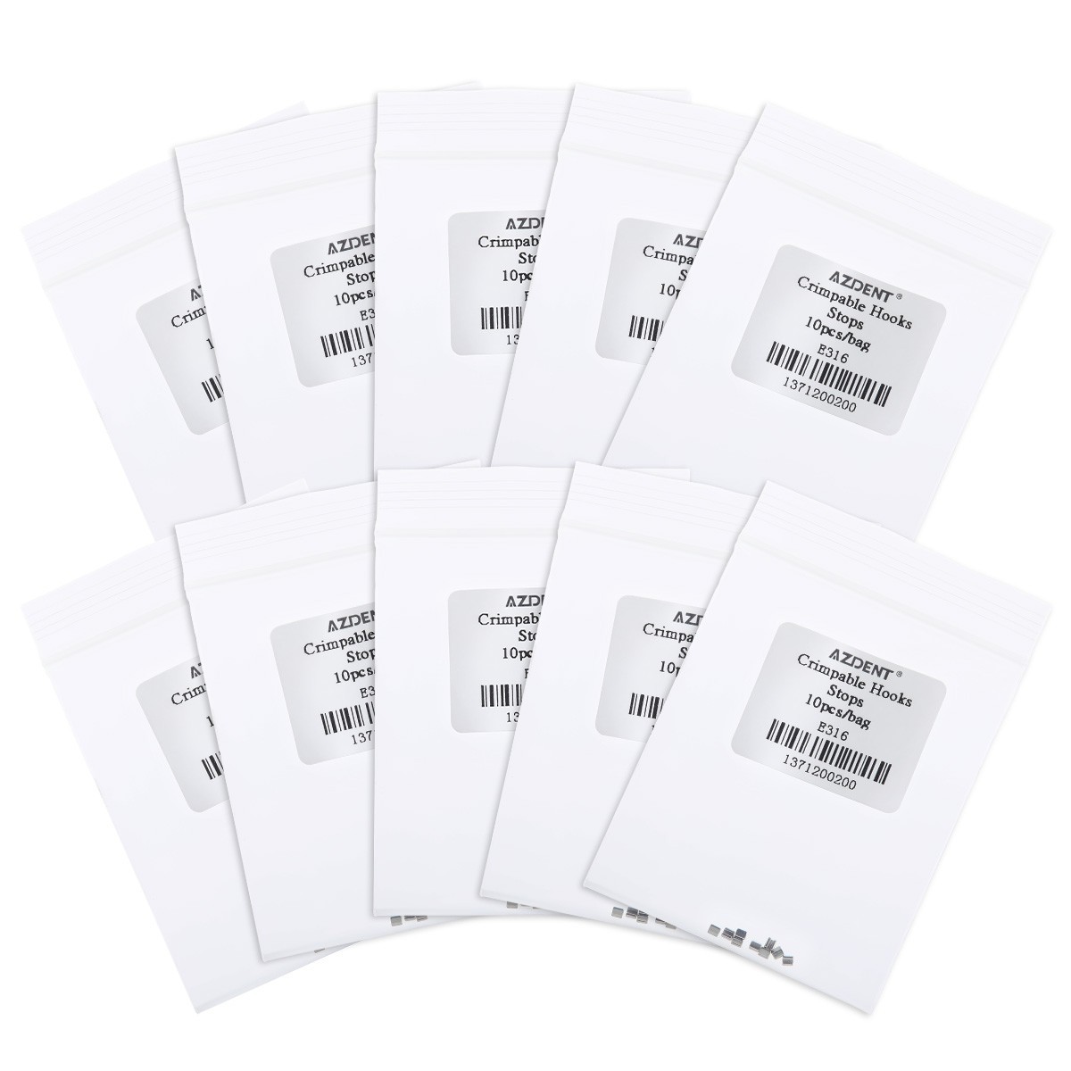 100pcs Dental Orthodontic Crimpable Hooks Stops Metal Stop Type for Arch Wire