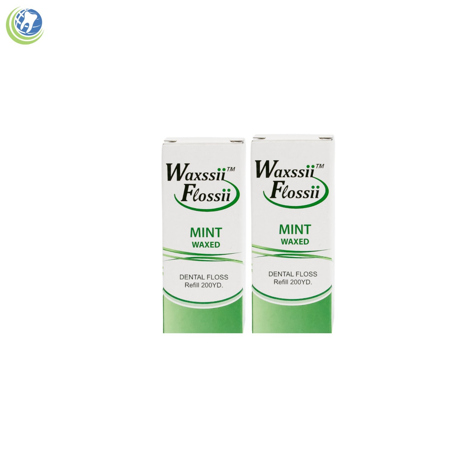 2X DENTAL FLOSS MINT FLAVOR WAXED REFILLS FOR PROFESSIONAL DISPENSER 200 YD/EACH