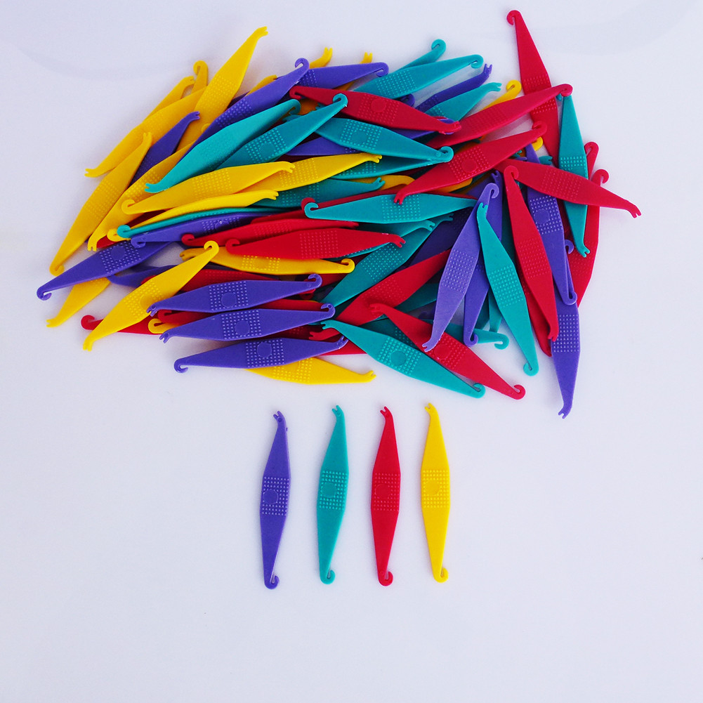 Dental Orthodontic Elastic Placer Elastic Rubber Band Placers Mixed Color 100Pcs