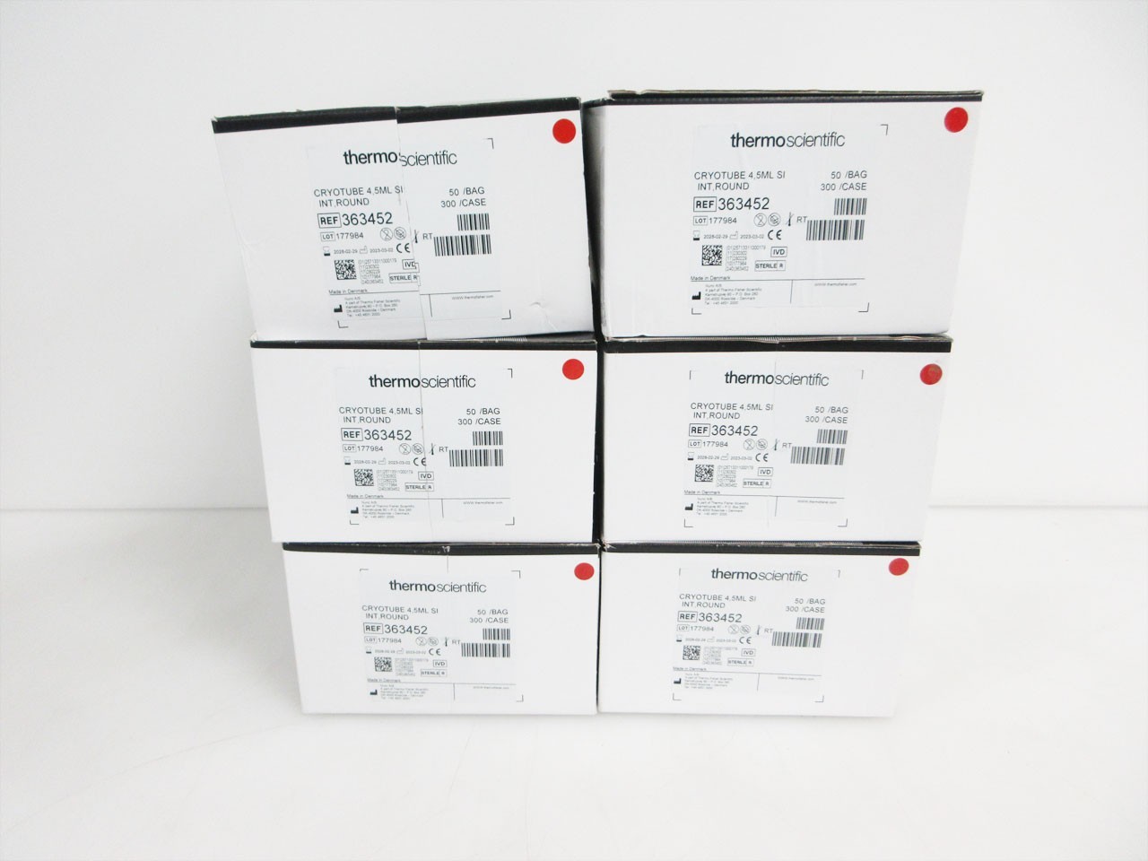 BOX 300 THERMO SCIENTIFIC 363452 NUNC CRYOTUBE VIALS 4.5 mL