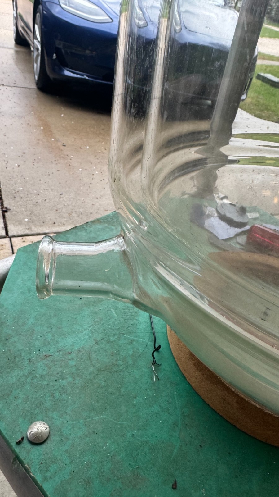 Large 45L Graduated Vessel • Bottom Drain • Side Port • Industrial Lab Equipment