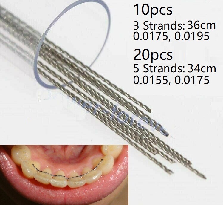 Dental Orthodontic Twisted Lingual Retainer Wires Stainless steel 0.0155/175/195