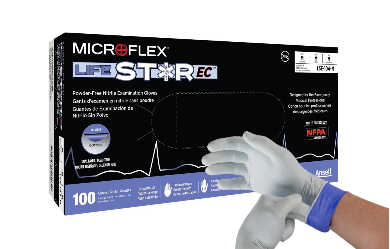 Powder Free Double layer Nitrile exam gloves Size XXL
