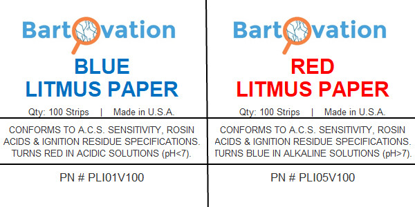 Red & Blue Acid/Base Indicator Paper Test Strips Combo Pack with 200 Strips