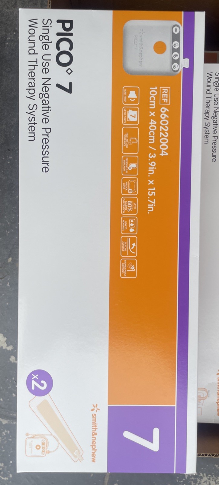 Smith & Nephew Pico 7 Wound Therapy 3.9″ x 15.7″ System 66022004 NEW SEALED