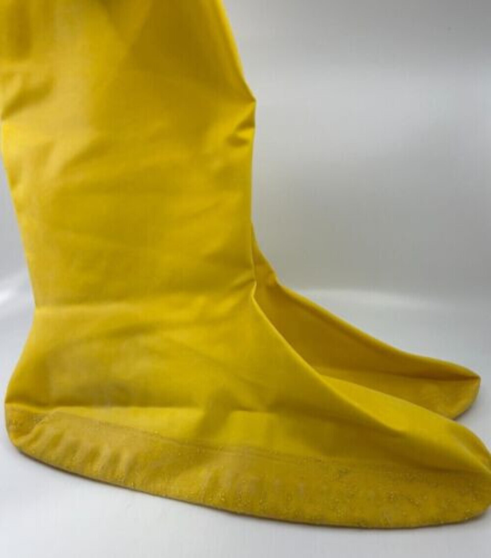 Yellow Hazmat Protective Latex Boot Chemical Safety Shoe Cover 2XL Single or 50/
