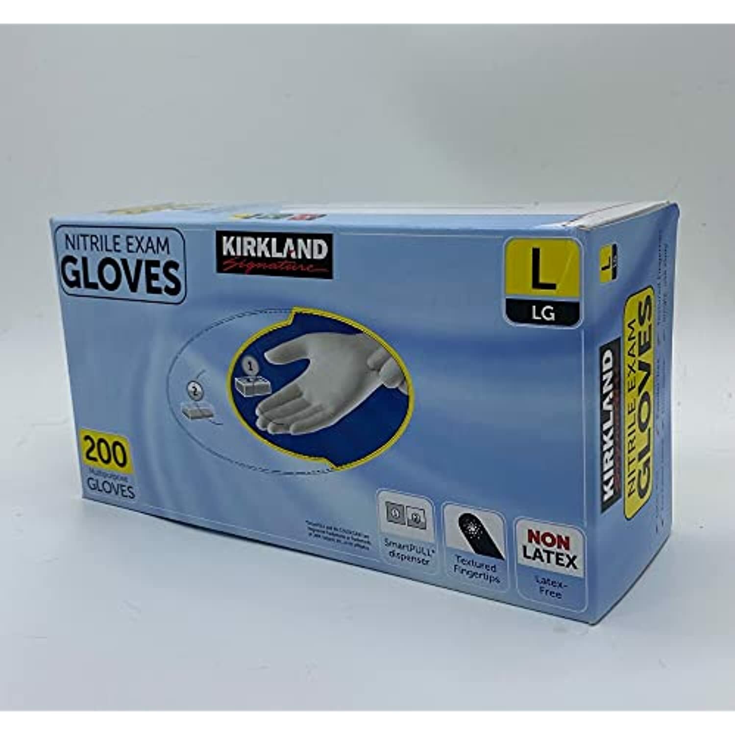 Kirkland Signature Nitrile Exam Gloves, Box of 200, Large