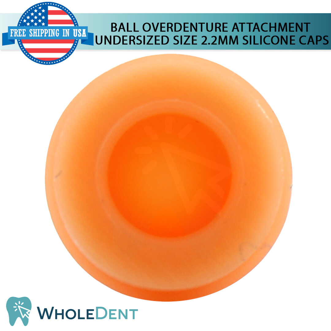 10x Soft Silicone Cap Ø2.2mm Ball Attachment Abut ment Dental Im plant