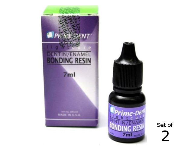 SET OF 2 – PRIME-DENT Dental Light Cure Dentin Enamel Bonding Resin 7 mL Bottle