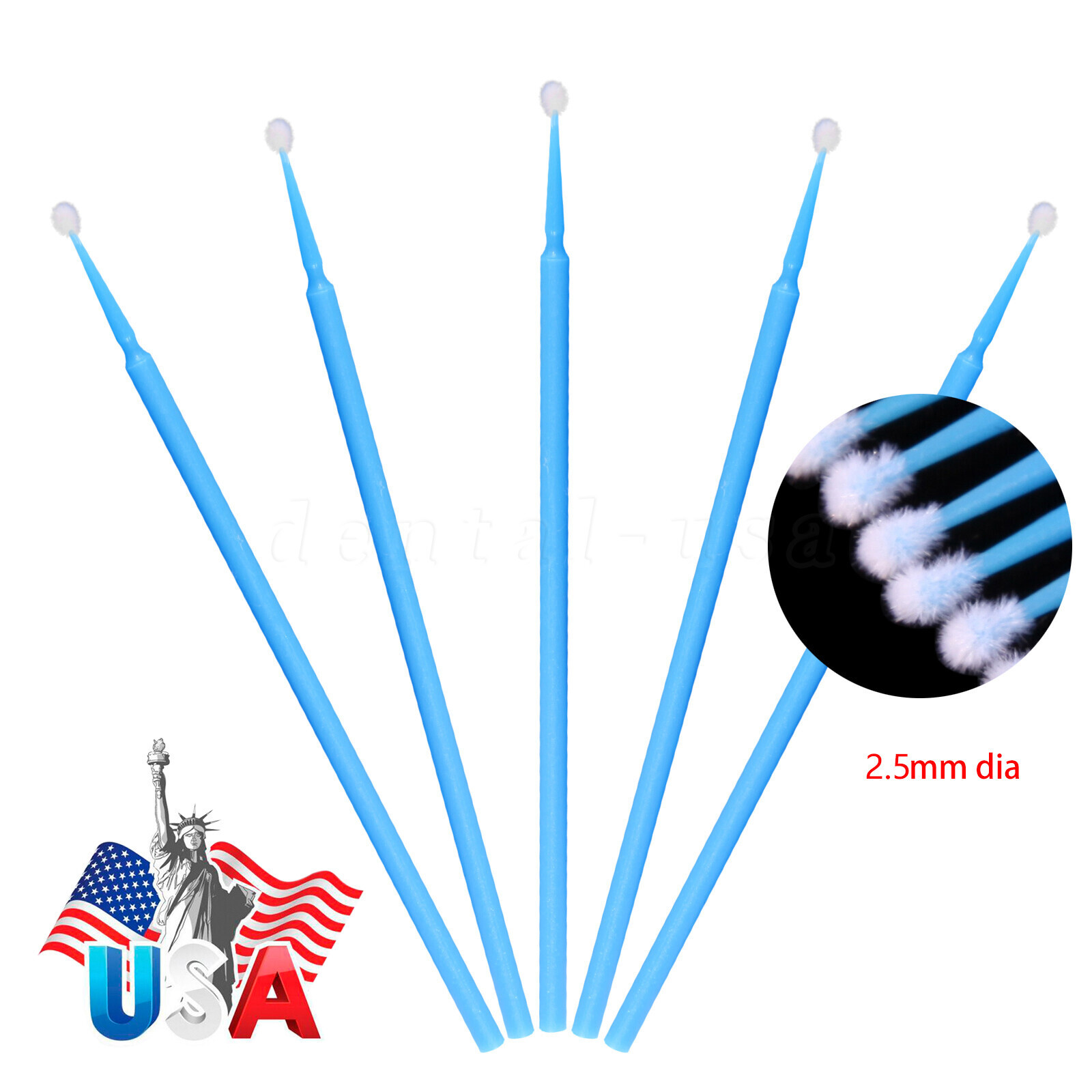 USA Microbrush Micro Brush Applicator Tips Regular, Fine, Super Fine Dental
