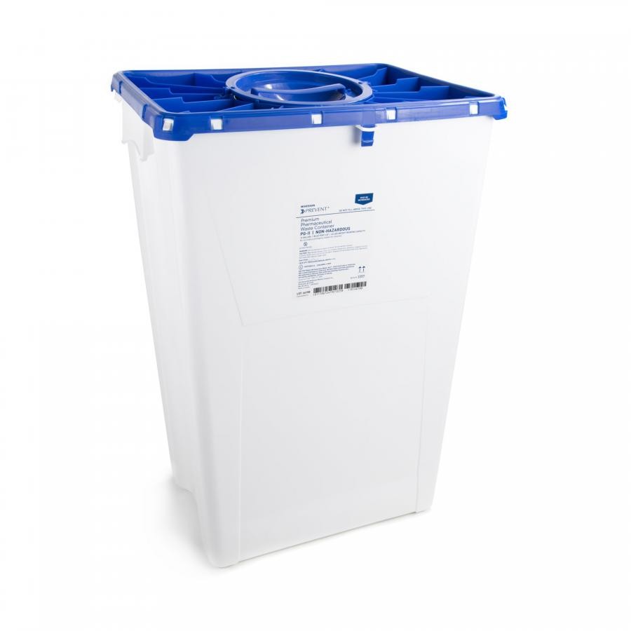 McKesson Prevent Pharmaceutical Waste Container 18 Gal 24.6×17.3×13″ Top Entry 1