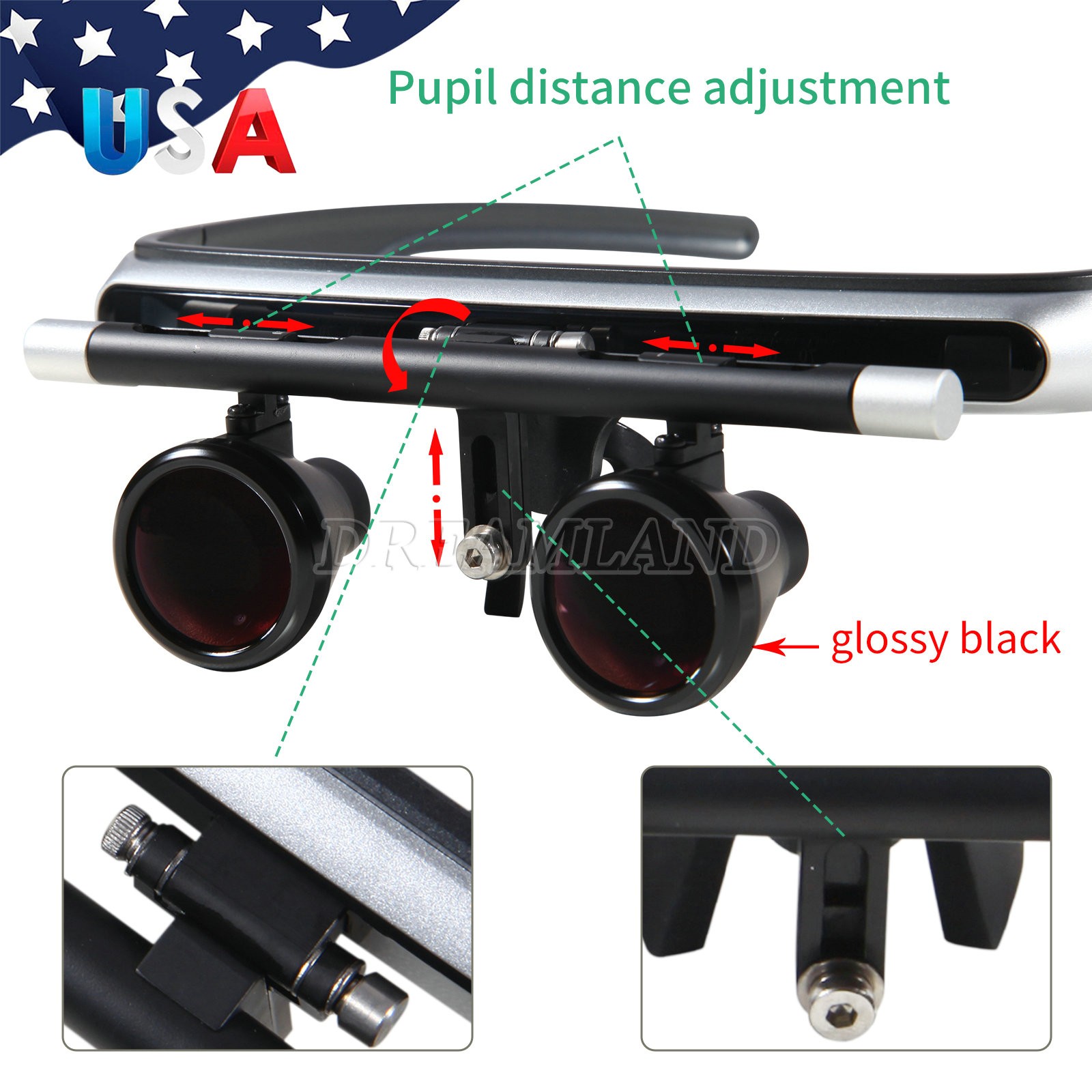 Dental Surgical Binocular Loupes Magnifier 3.0X/2.5X Magnifying Glasses NEW