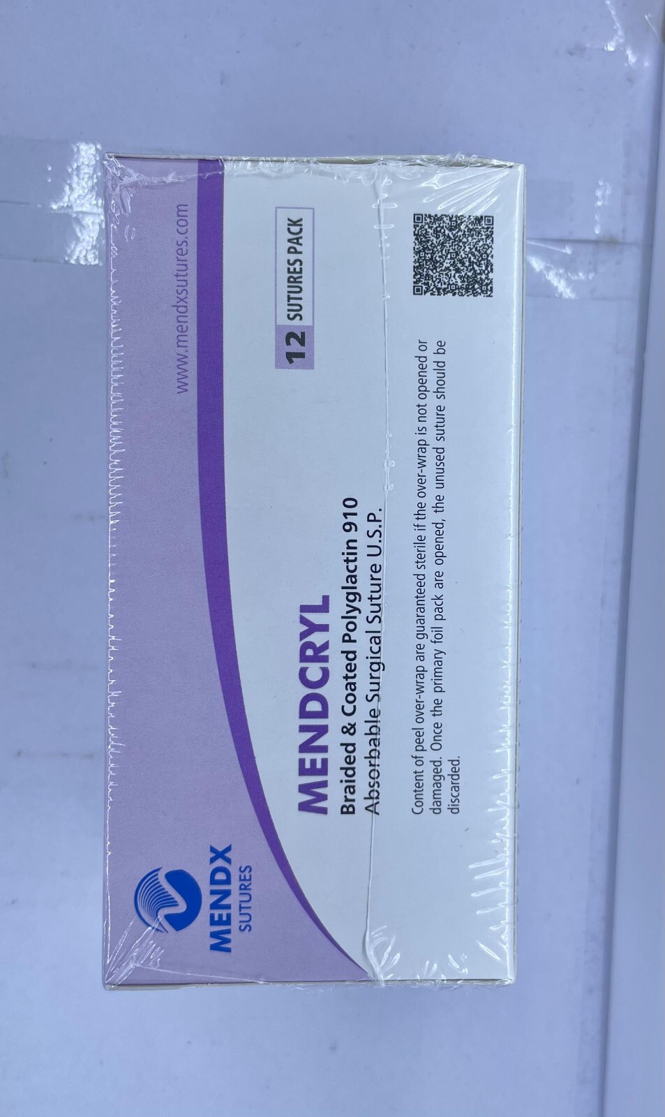 MENDCRYL BRAIDED POLYGLACTIN SURGICAL SUTURE ML2404 USP 3-0 (3METRIC) 90CM 12PCS