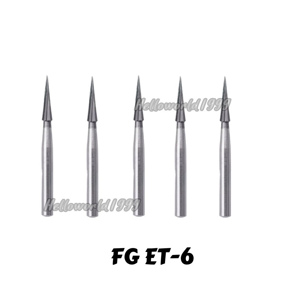 Dental Carbide Burs Trimming Finishing Polishing Safe End Taper FG ET6/ET9
