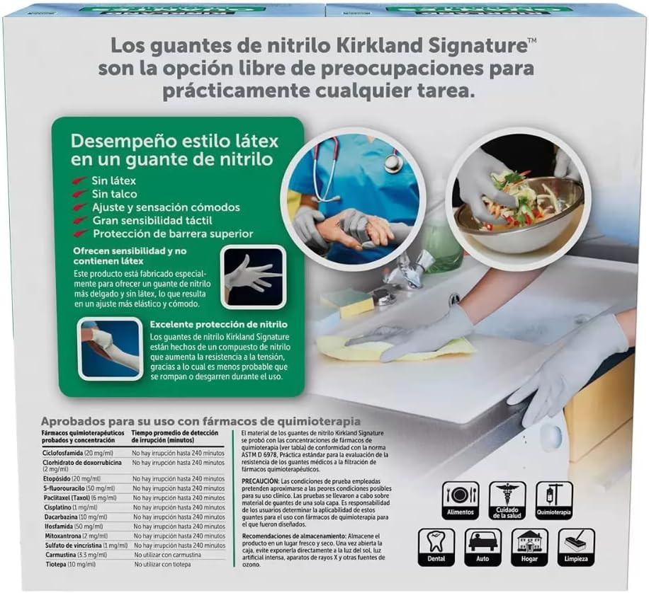 Signature Nitrile Gloves, Box of 200, Medium for Health Care, Food Service, Home