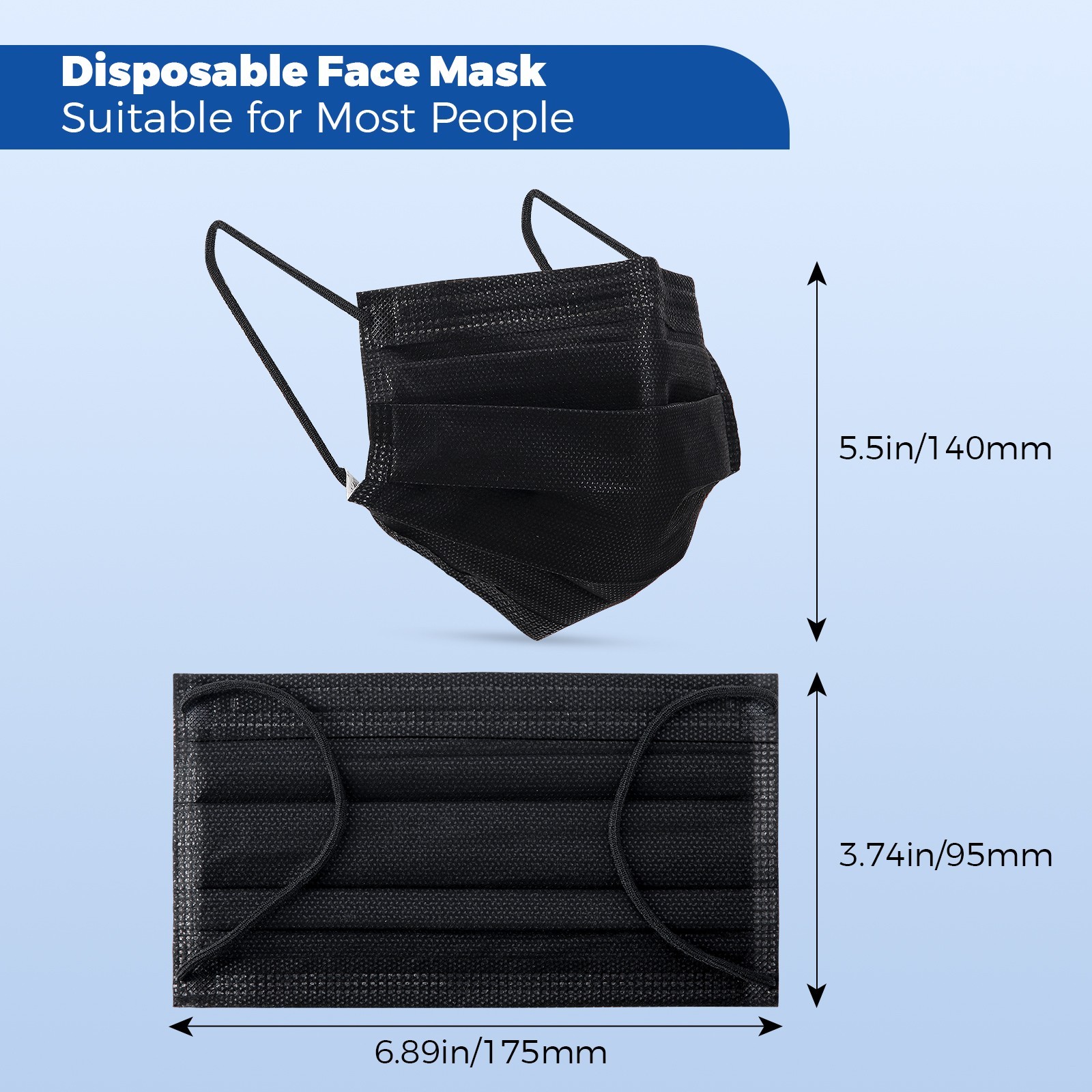 JMU Disposable Medical Face Masks 4-Ply ASTM Level 3 Ear-Loop Face Masks 3Color