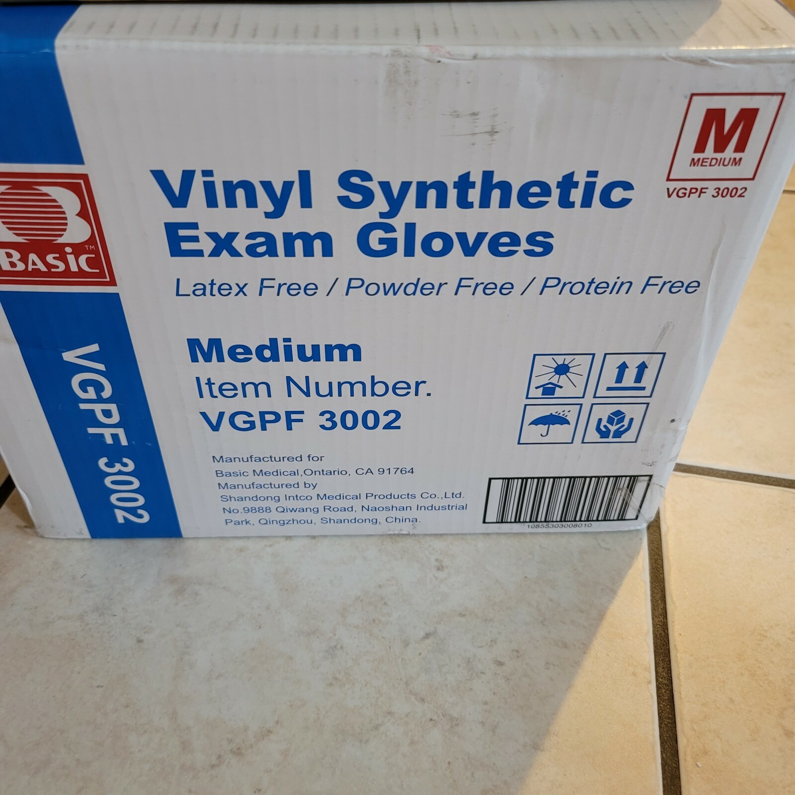 Clear Vinyl Exam Gloves Latex-Free & Powder-Free VGPF3002 Case of 1000 Medium M