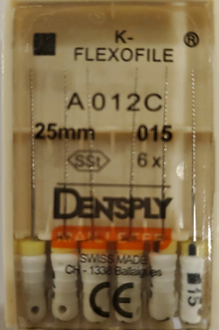 Dentsply Maillefer K-Flexofile Endodontic Dental Files 1 Pack 015 25 mm