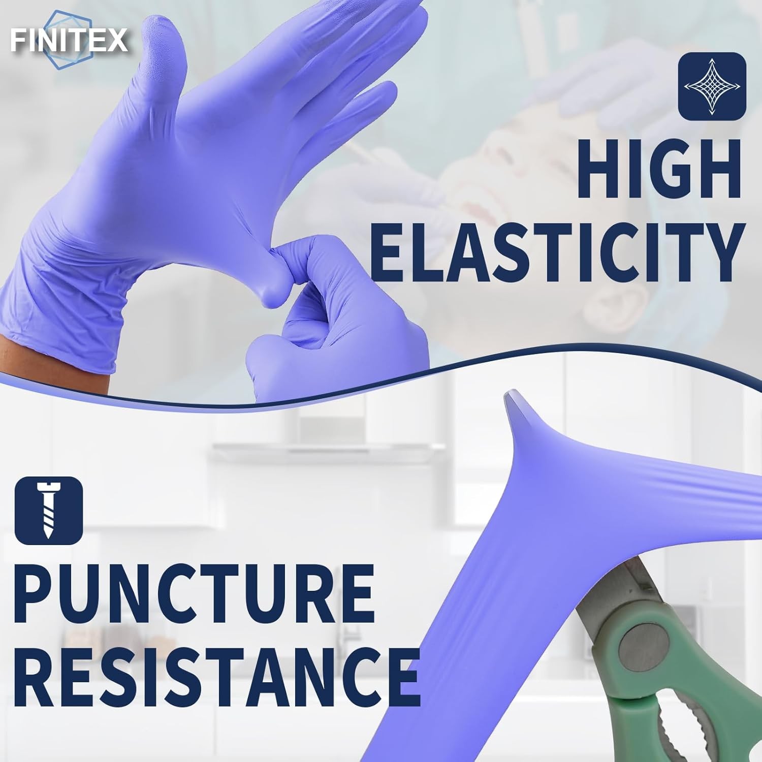 Powder Free Nitrile Exam Gloves Medical Grade Latex Free Gloves 1000 Pieces