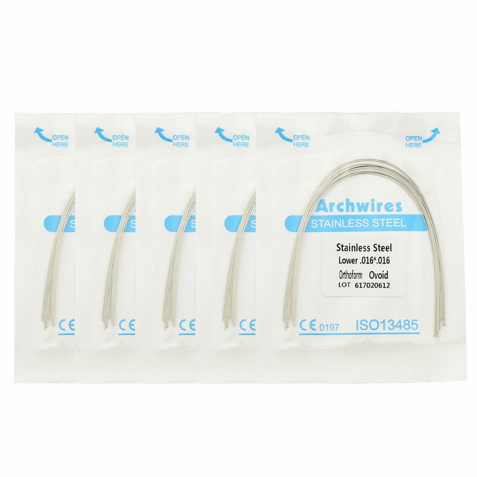 1 Pack Dental Stainless Steel Rectangular/Round Oval Ovoid Arch Wire Upper/Lower