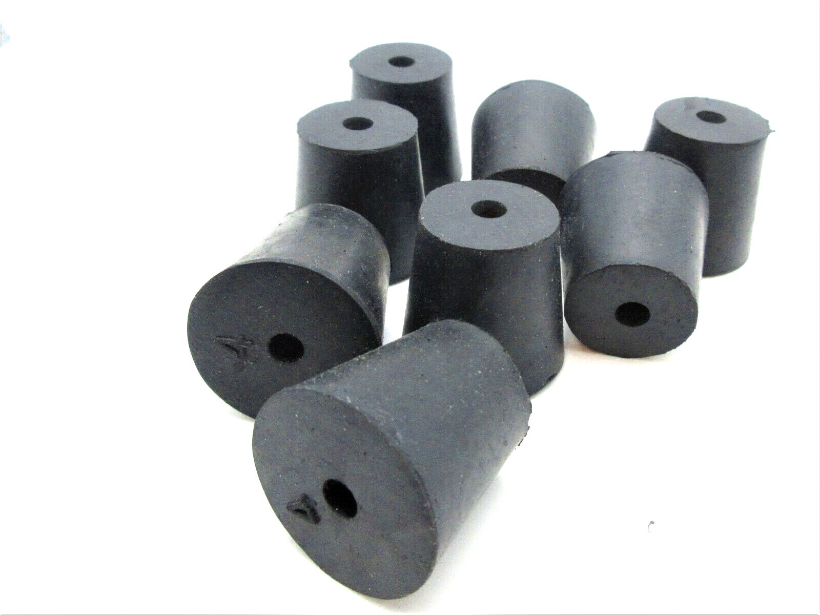 #4 Solid Rubber Stoppers 1 Hole Lab Tapered Plug Bung Cork Fits 13/16″ to 1″ ID