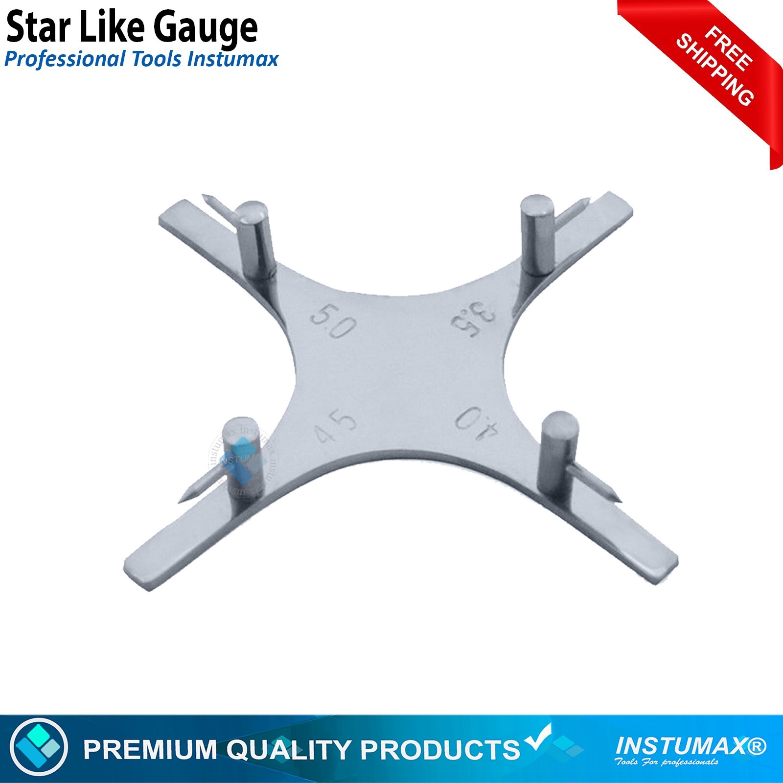 Bracket Positioning Star Like Gauge Orthodontic Laboratory Dental Instruments CE
