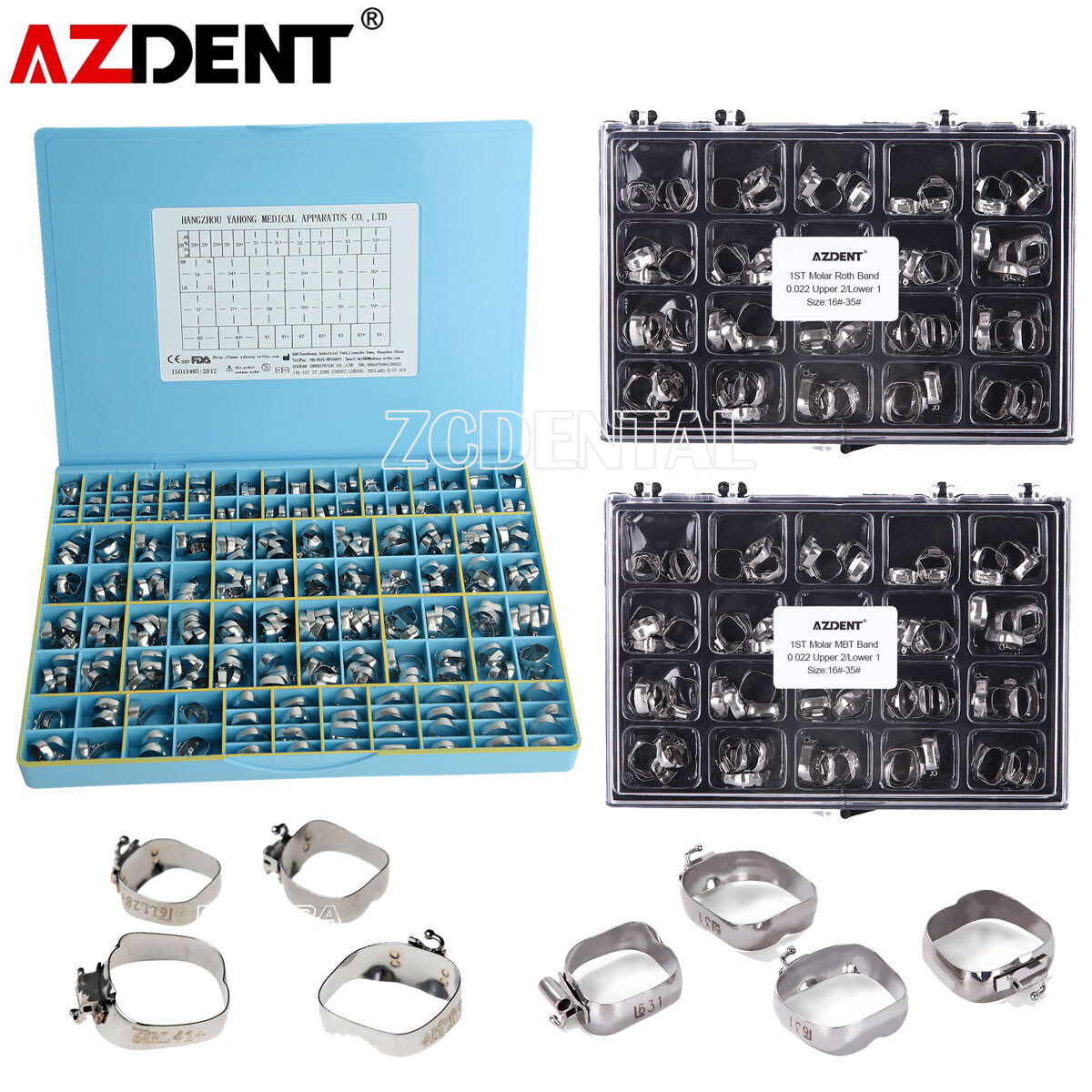 Ortodoncia Dental 1er Molar con Bandas Tubo Bucal Roth 0.022″ 16#-35#/28#-44#