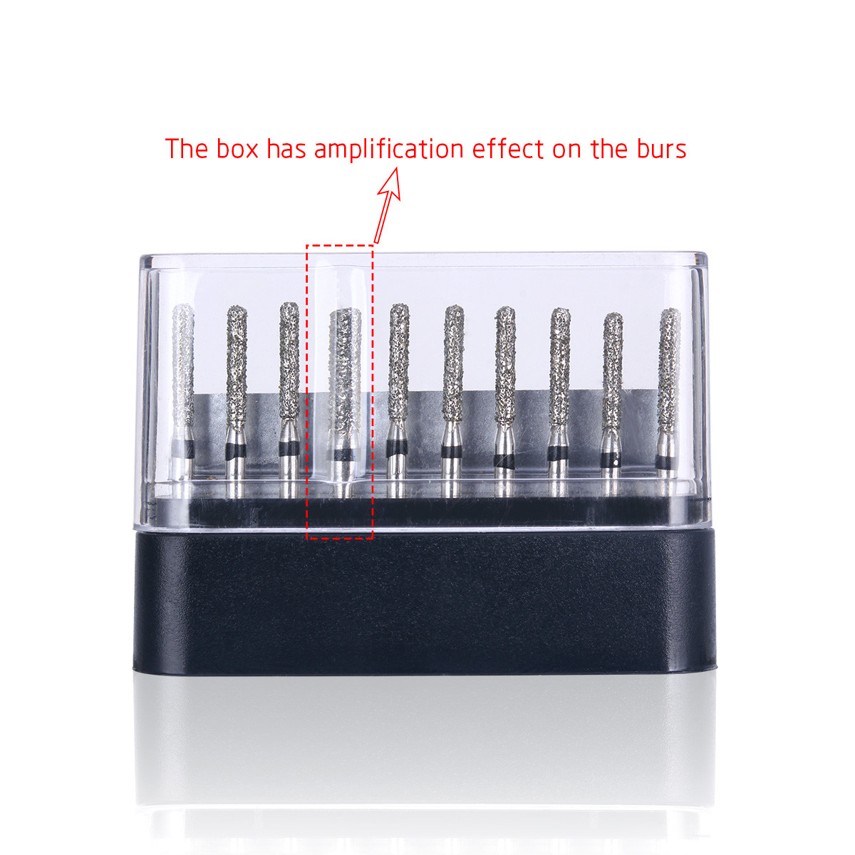 10X Diamond Bur High Speed Super Coarse Straight/Cylindrical Round Head SR-12S