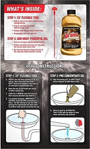 Drano Snake Plus Tool and Gel System, Drain 15.99 Fl Oz (Pack of 1), color