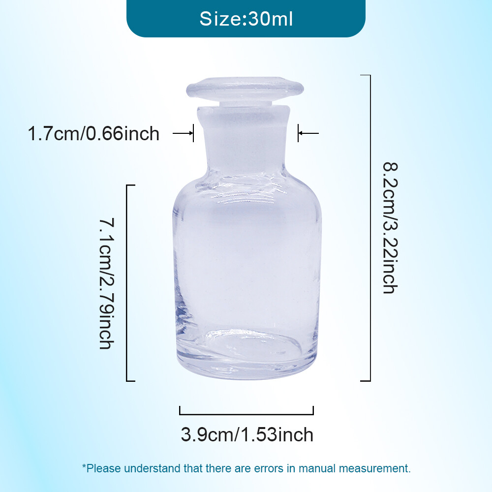 1pcs High Borosilicate Glass Narrow-mouth Bottle Transparent Large Mouth Bottle