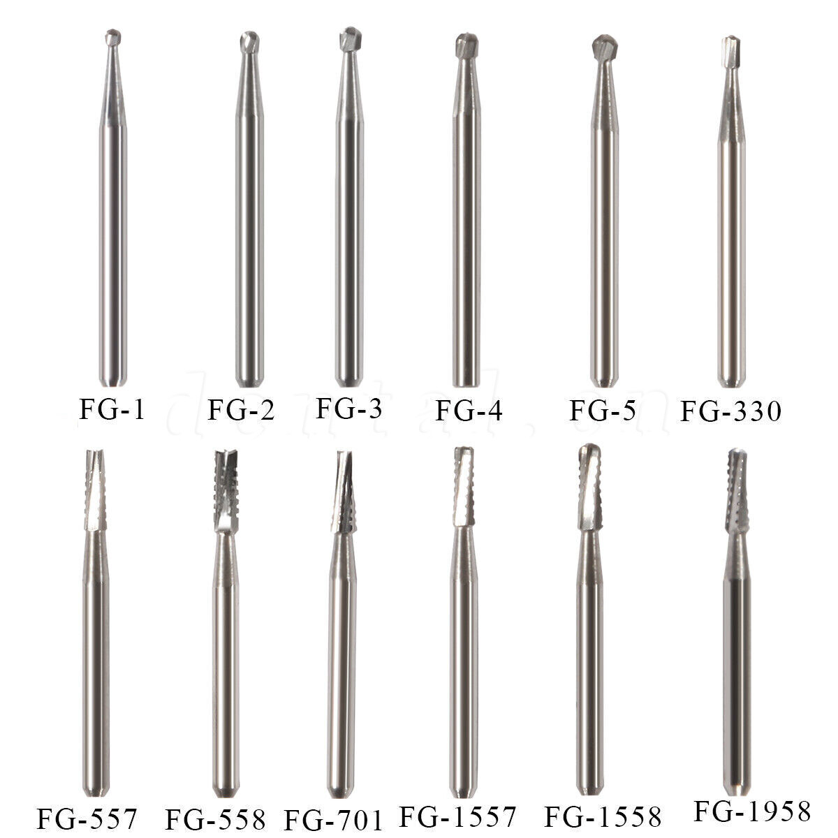 10 pcs Dental Carbide Burs Friction Grip Bur Short Shank F/ High Speed Handpiece