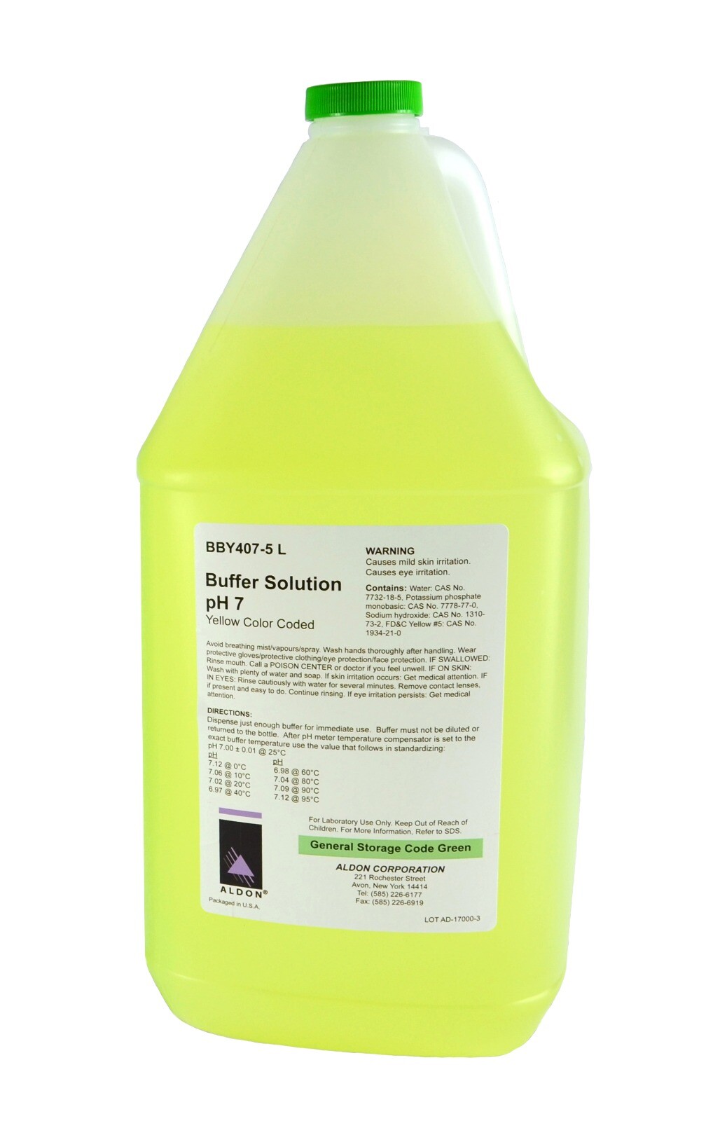 pH 7.00 Standard Buffer Solution, Yellow, 5000mL (5L) – Innovating Science