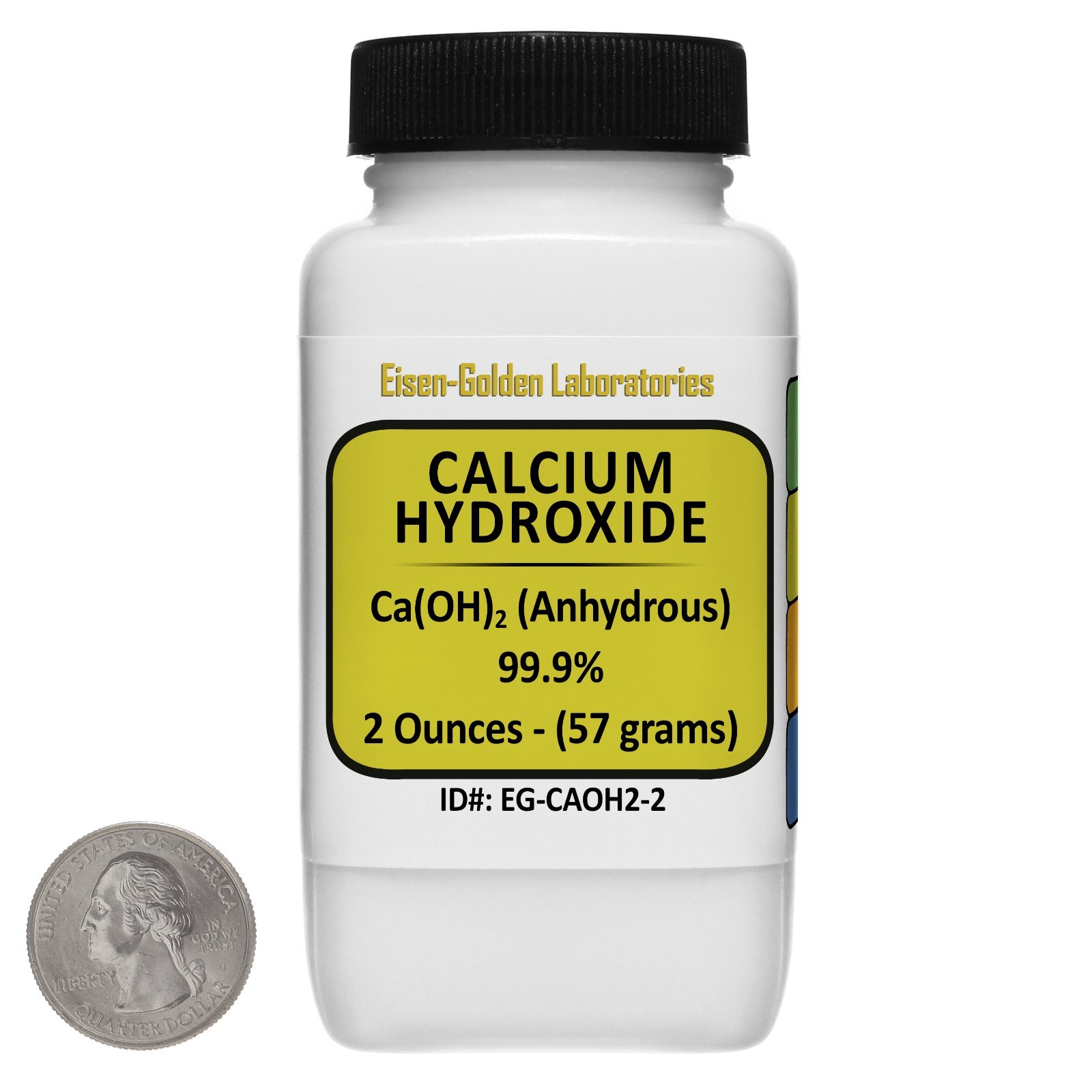 Calcium Hydroxide [Ca(OH)2] 99.9% ACS Grade Powder 2 Oz in a Bottle USA