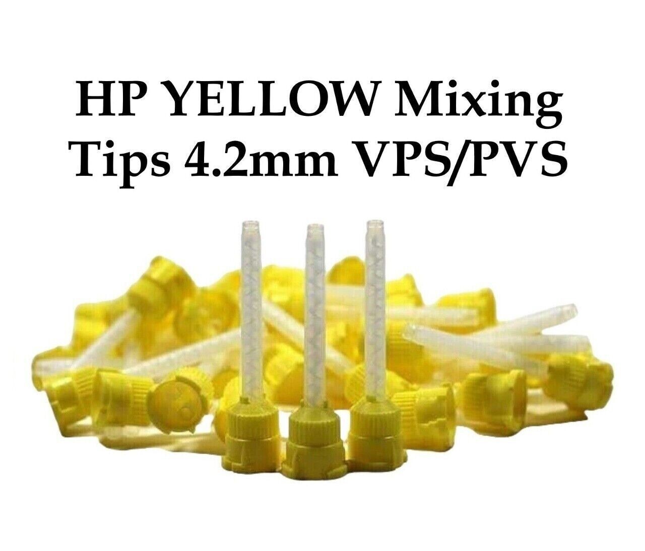 50 Pcs HP YELLOW Tips 4.2mm Impression – All VPS /PVS (FAST SHIPPING)