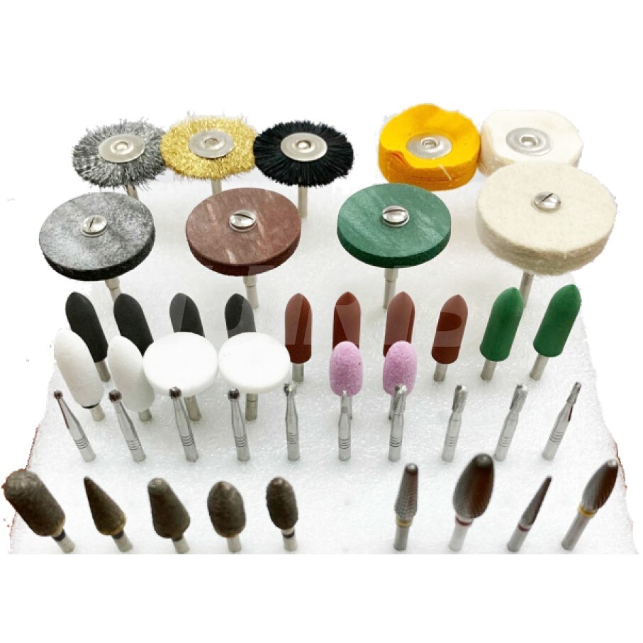 Dental Lab HP Grinding and Polishing Burs Kit for Metal Alloy Jewellery
