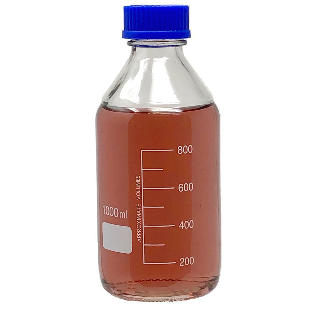 1L Glass Media Bottle, Round, GL45 Screw Cap Karter Scientific 251N1 (Pack 24)