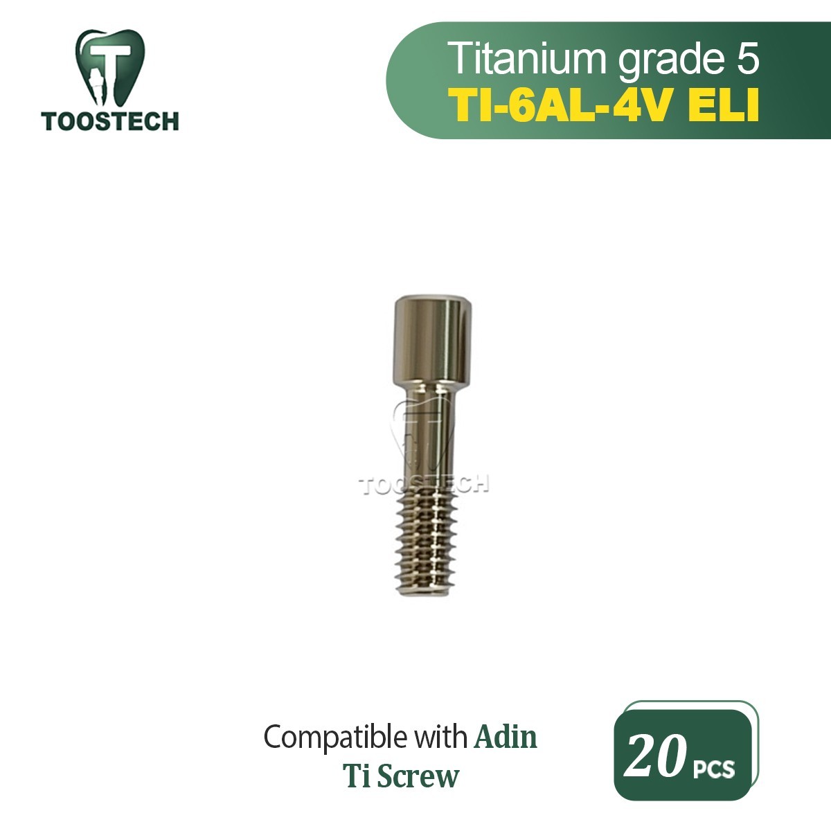 20pcs Titanium connection screw Ti abutment screw compatible with Adin RP