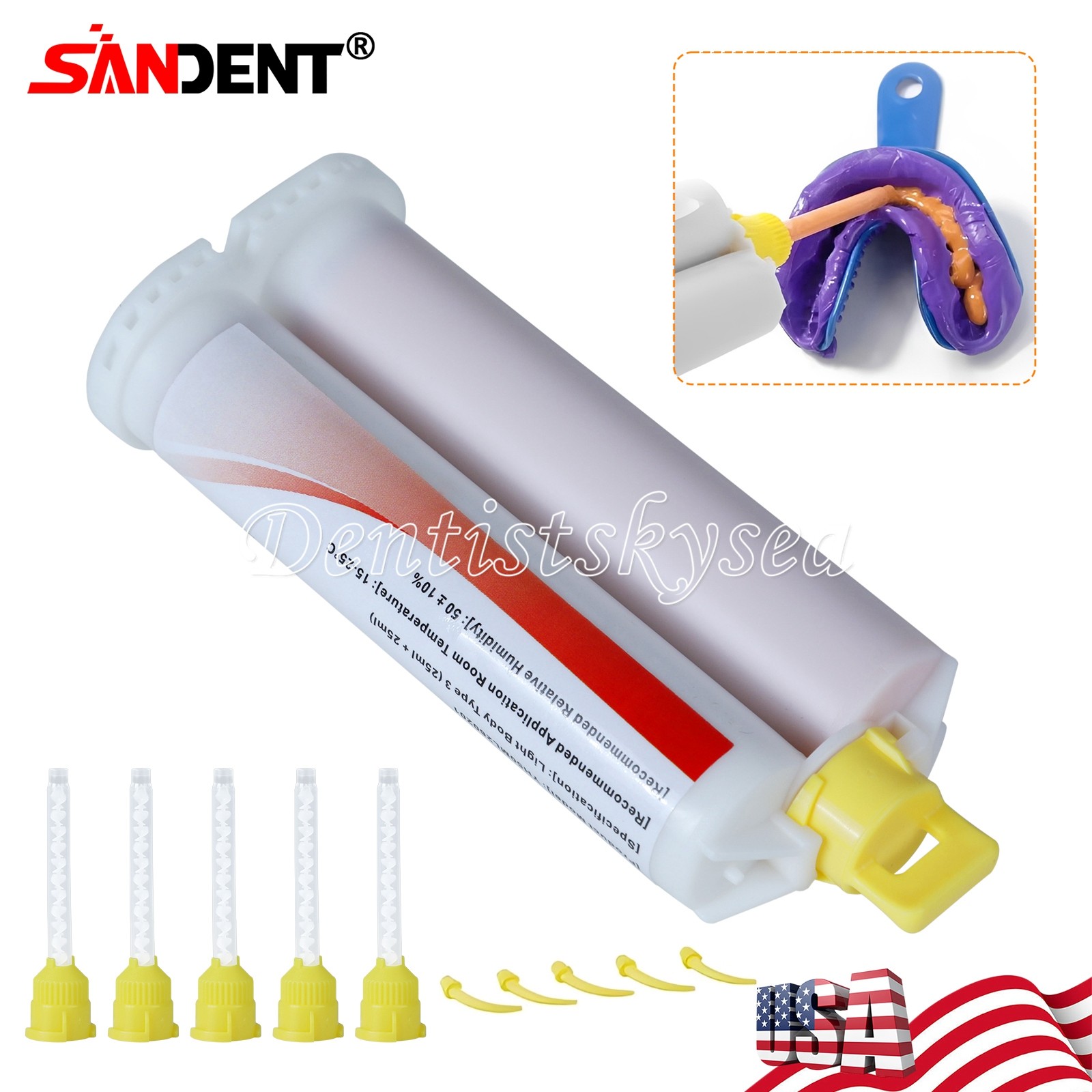 Dental Impression Material Light Body Normal Set 50mL Cartridges PR