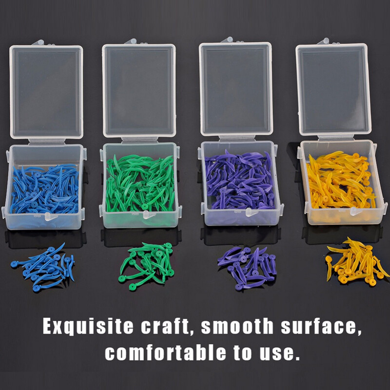 Dental Plastic Wedges Concave Design Arc Diastema Wedge with End Circular Holes