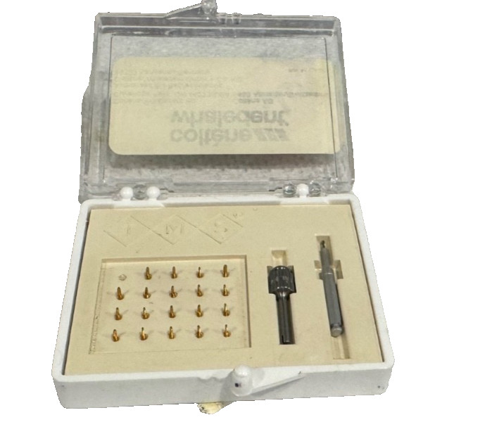 Dental Whaledent Link Plus Self-Threading Pins Complete Kit Shear Gold-Plated