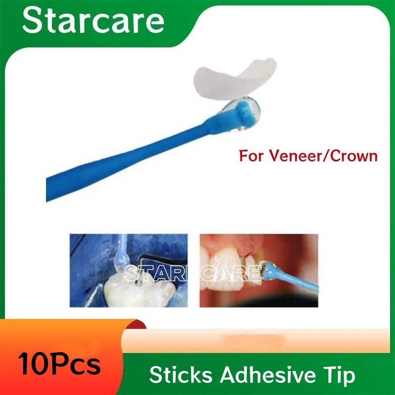 10x Dental Sticks Adhesive Tip Micro Applicator for Tooth Crown Porcelain Veneer