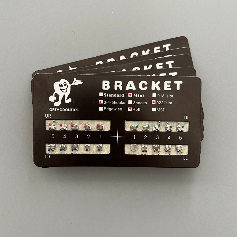 10 Sets Dental Metal Bracket Braces Mini Roth 022 Slot 345 hooks Mesh Base