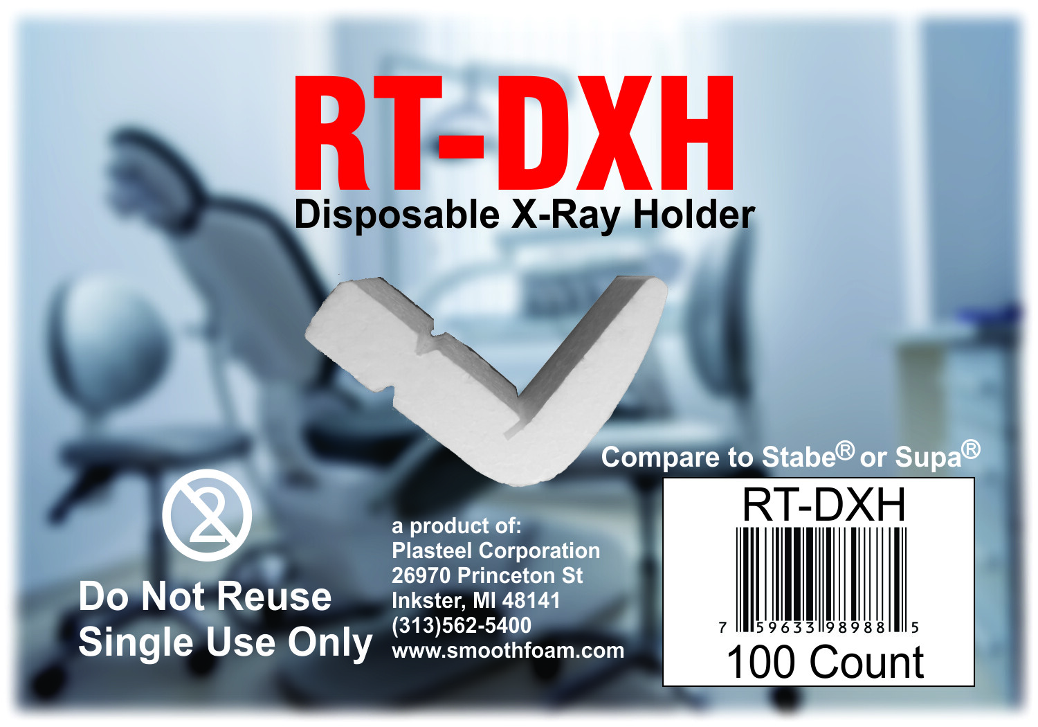 Stabe® Bite Block Disposabe Film Holder “Alternative” FACTORY DIRECT 100/bx SUPA