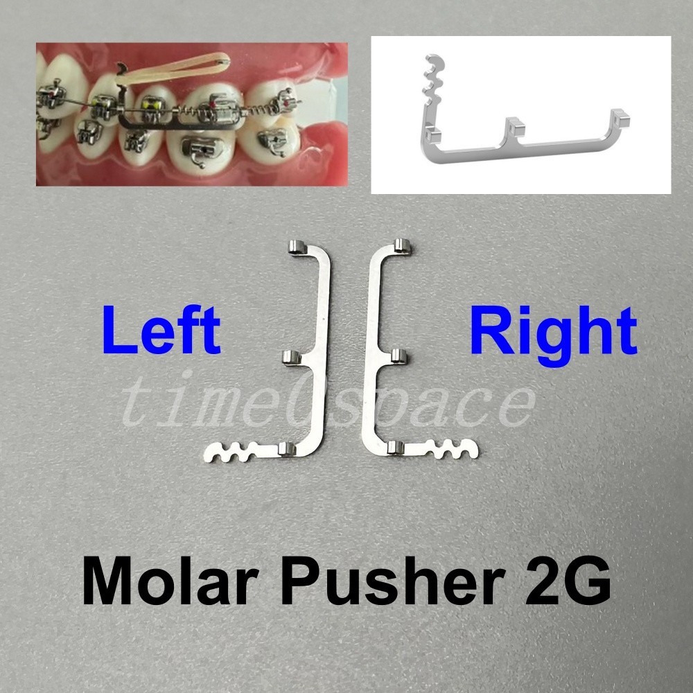 2Pcs Dental Orthodontic Molar Pusher 2G 1pc Left+1pc Right For Braces Bands