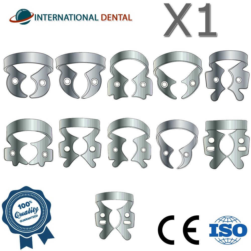 Rubber Dam Molar Clamps TOR VM Stainless Steel Dental Symmetrical Design